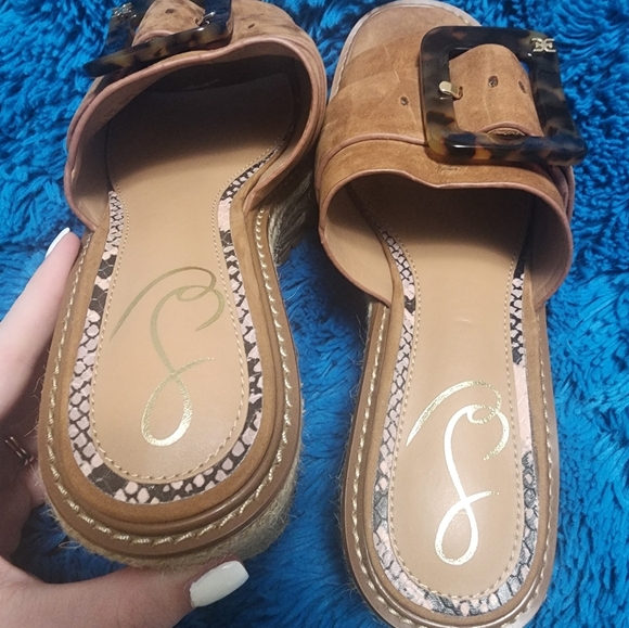 Sam Edelman Livi Suede Espadrille Platform Wedge Sandal Womens Size 6.5 - Picture 3 of 8